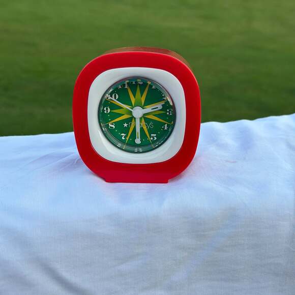 Macy's Red Holiday Alarm Clock - Picture 1 of 2